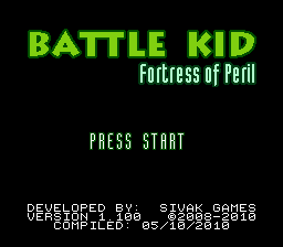 Battle Kid - Fortress of Peril Title Screen